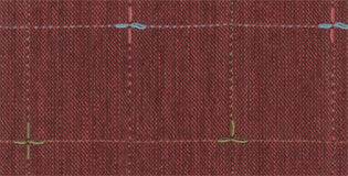 和の匠 国産和柄カジュアルシャツ刺し子小豆