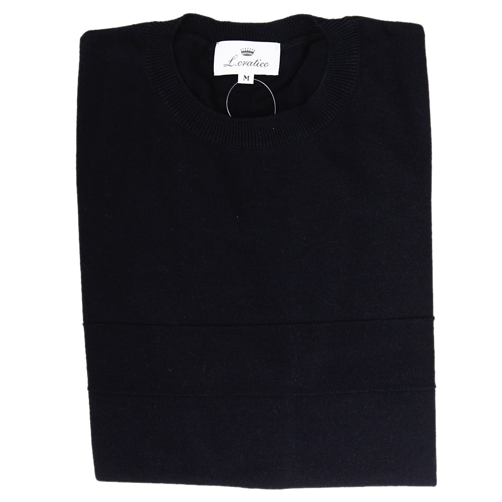 L'craticoエルクラティコ 綿麻素材-半袖ニットTシャツ