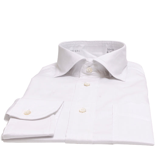 AntonucciPureCotton 綿100%白クロス柄・ショートワイド