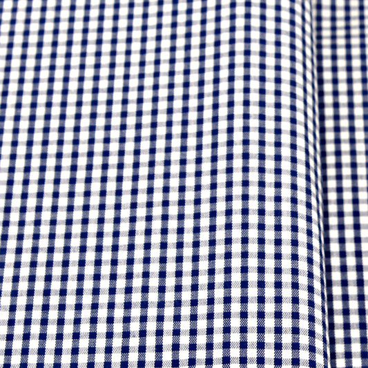 ARAMISアラミス オーダーメイドシャツ綿/ポリエステル・ネイビー/ギンガムチェック