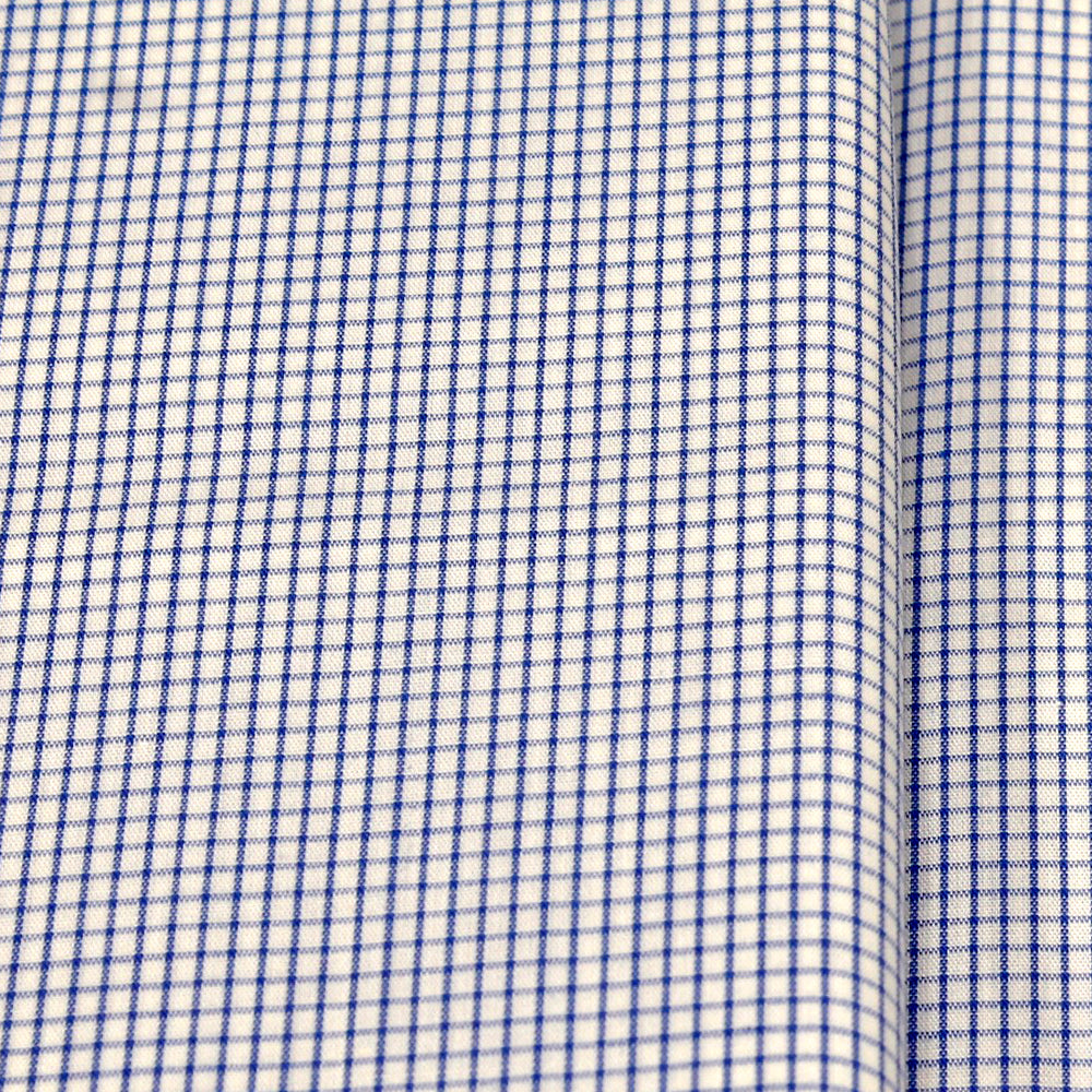 ARAMISアラミス オーダーメイドシャツ綿/ポリエステル・ブルー/グラフチェック