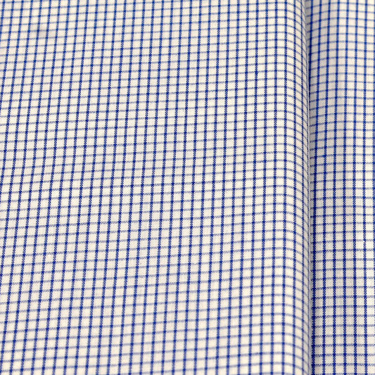 ARAMISアラミス オーダーメイドシャツ綿/ポリエステル・ブルー/グラフチェック