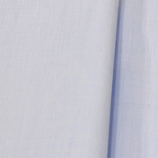 TOMIYA ORDER MADE SHIRTING オーダーメイドシャツ/綿100%・サックスハケ目