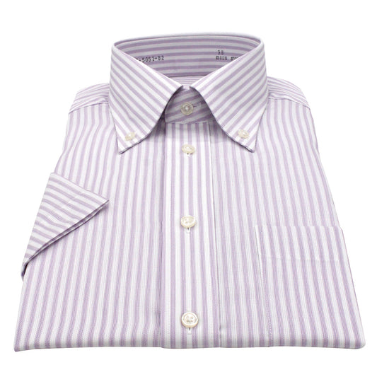 non brand 半袖ワイシャツ・形態安定加工/綿・再生ポリエステル/ピンクーロンスト・レギュラー