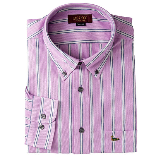 DECOY カットストライプ&ボーダーカジュアルシャツ