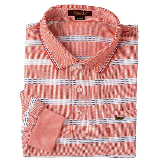 DECOY 涼感ボーダーポロシャツ