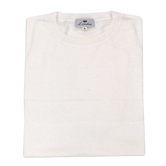 L'craticoエルクラティコ 綿麻素材-半袖ニットTシャツ