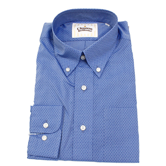 chunon brillante プリント 日本製 スリムシャツ