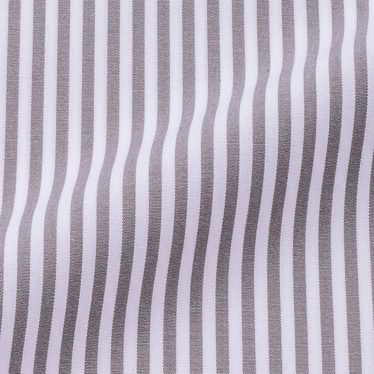 Aquascutumアクアスキュータム オーダーメイドシャツ綿100%グレー/ロンドンストライプ