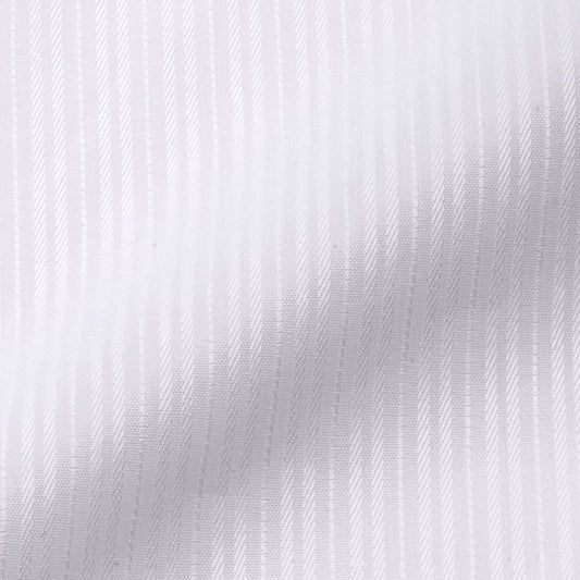 Aquascutumアクアスキュータム オーダーメイドシャツ綿100%白/マルチストライプ
