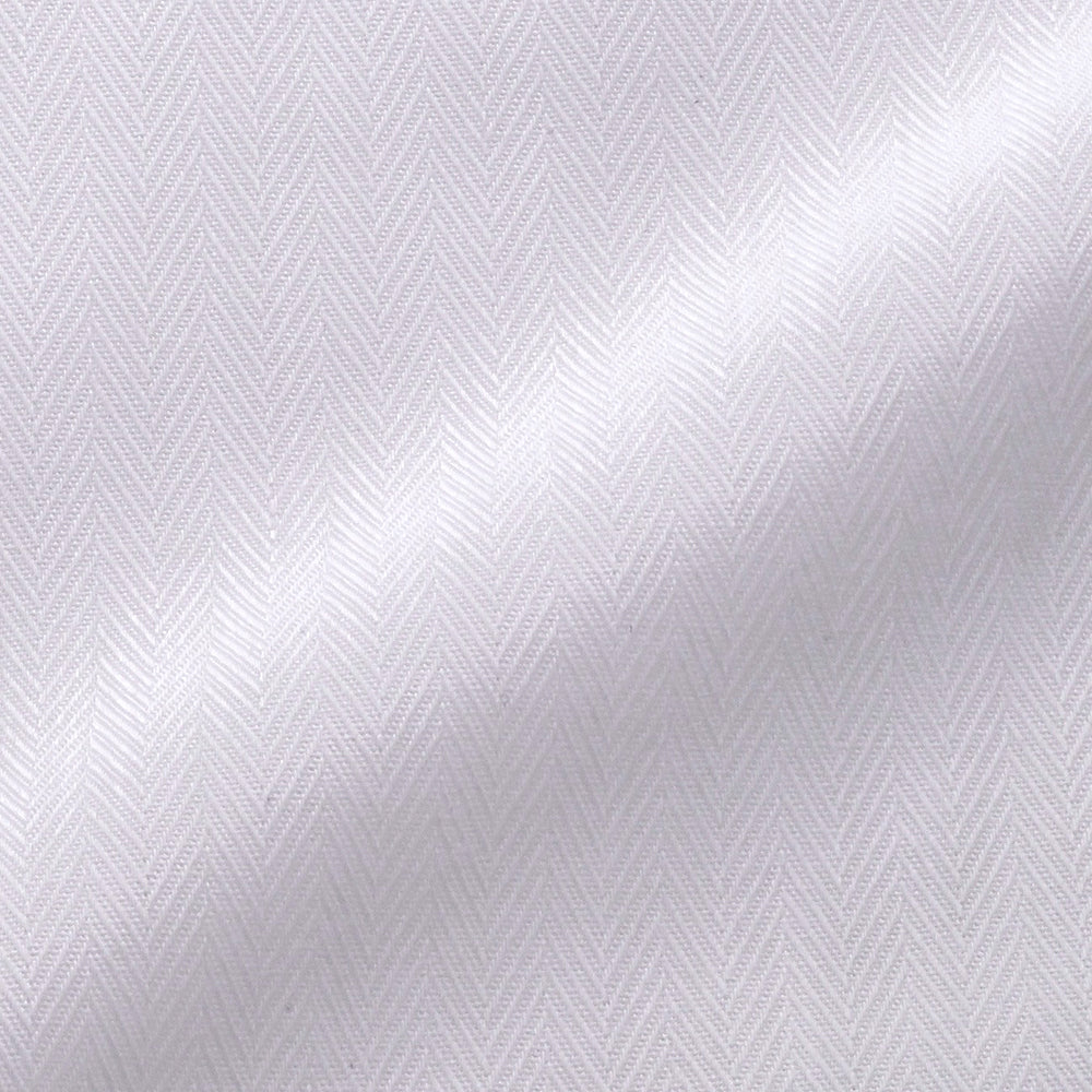 ARAMISアラミス オーダーメイドシャツ/綿ポリ形態安定加工・白/ヘリンボーン
