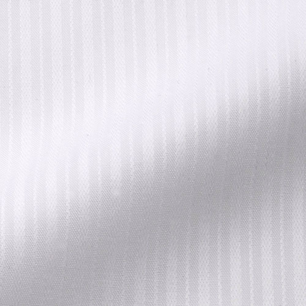 TOMIYA ORDER MADE SHIRTING オーダーメイドシャツ/綿100%・白ドビーストライプ