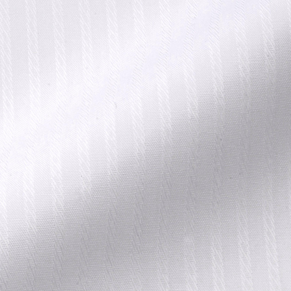 TOMIYA ORDER MADE SHIRTING オーダーメイドシャツ/綿100%・白ドビーダブルストライプ