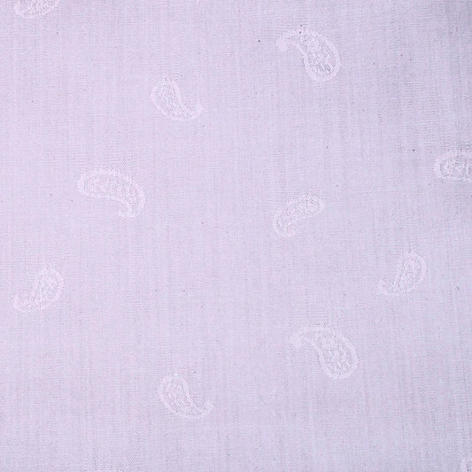 Aquascutumアクアスキュータム-オーダーメイドシャツ綿/ポリエステル・白/ペイズリー