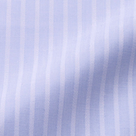 Aquascutumアクアスキュータム オーダーメイドシャツ綿/ポリエステル・サックス/バスケット織