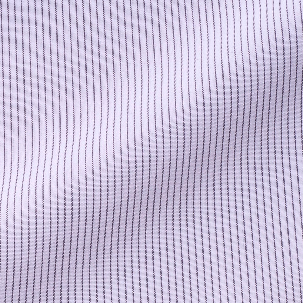 Aquascutumアクアスキュータム オーダーメイドシャツ綿100%グレー/ヘアーラインストライプ