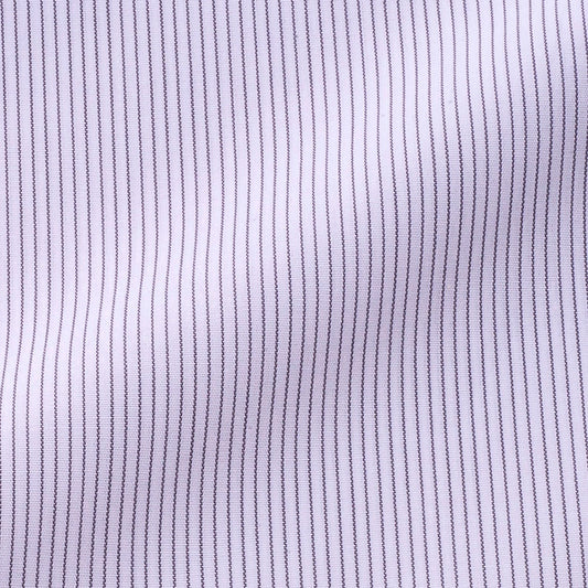 Aquascutumアクアスキュータム オーダーメイドシャツ綿100%グレー/ヘアーラインストライプ