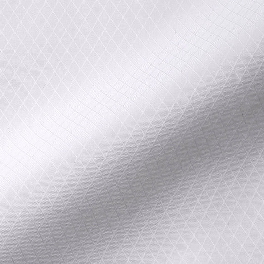 TOMIYA ORDER MADE SHIRTING オーダーメイドシャツ/綿100%・白ドビーダイヤ柄