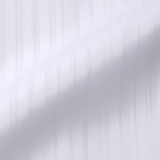 Aquascutumアクアスキュータム オーダーメイドシャツ/ポルトガル・ホメロス社綿100%・白/マルチストライプ